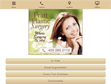 Tablet Screenshot of prattplasticsurgery.com